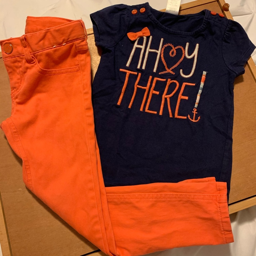 Girls Ahoy There! Shirt and Skinny Jeans Set